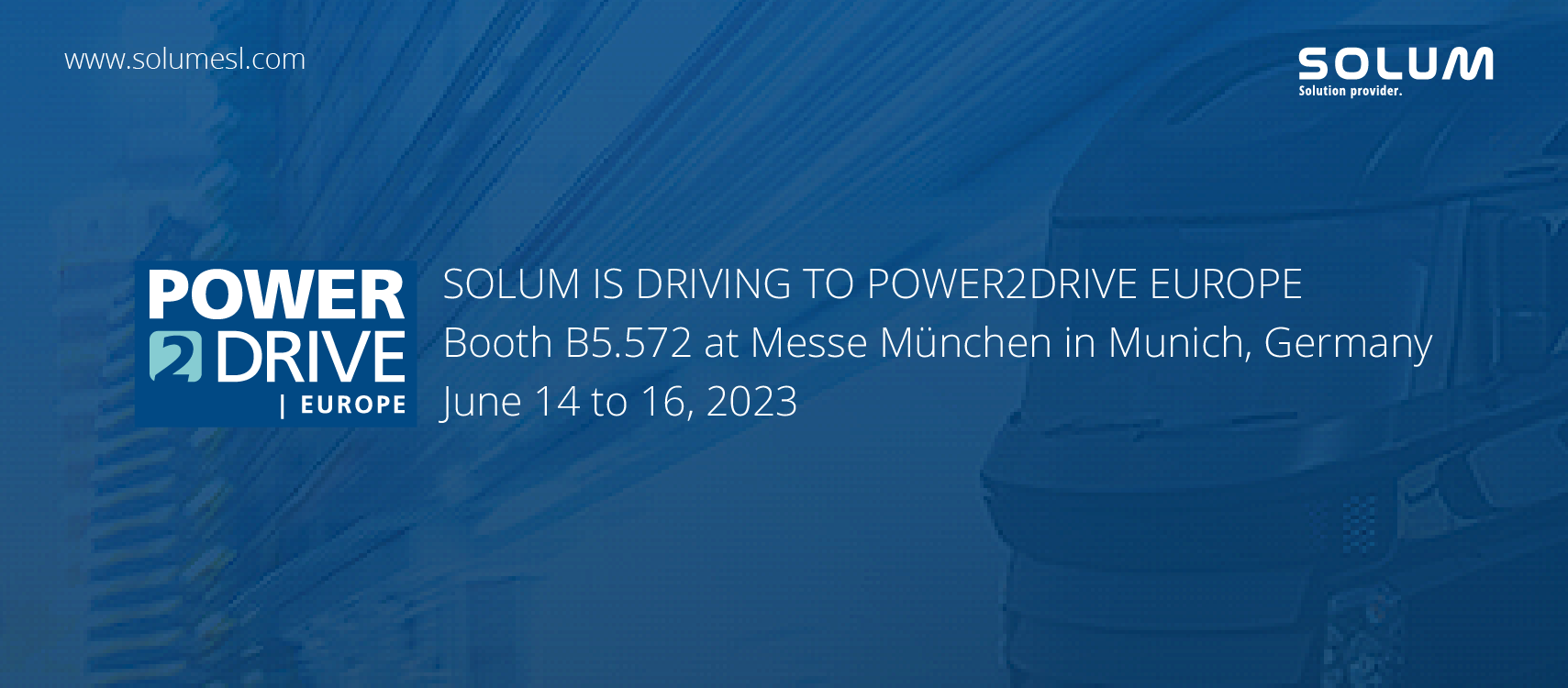 SOLUM is Driving to Power2Drive Europe 2023, Neue Messe München, Am Messeturm, München, Germany,Germany