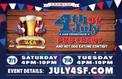 Fourth of July Pub Crawl And Hot Dog Eating Contest
