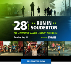 28th Annual Run in Souderton – Hosted by Moyer 5K Run, Fitness Walk and 1K Kids' Run