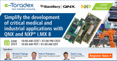 Webinar: Simplify the development of critical medical and industrial applications with QNX and NXP® i.MX 8