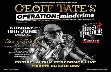 GEOFF TATE'S OPERATION: mindcrime at The Garage - London, London, England, United Kingdom