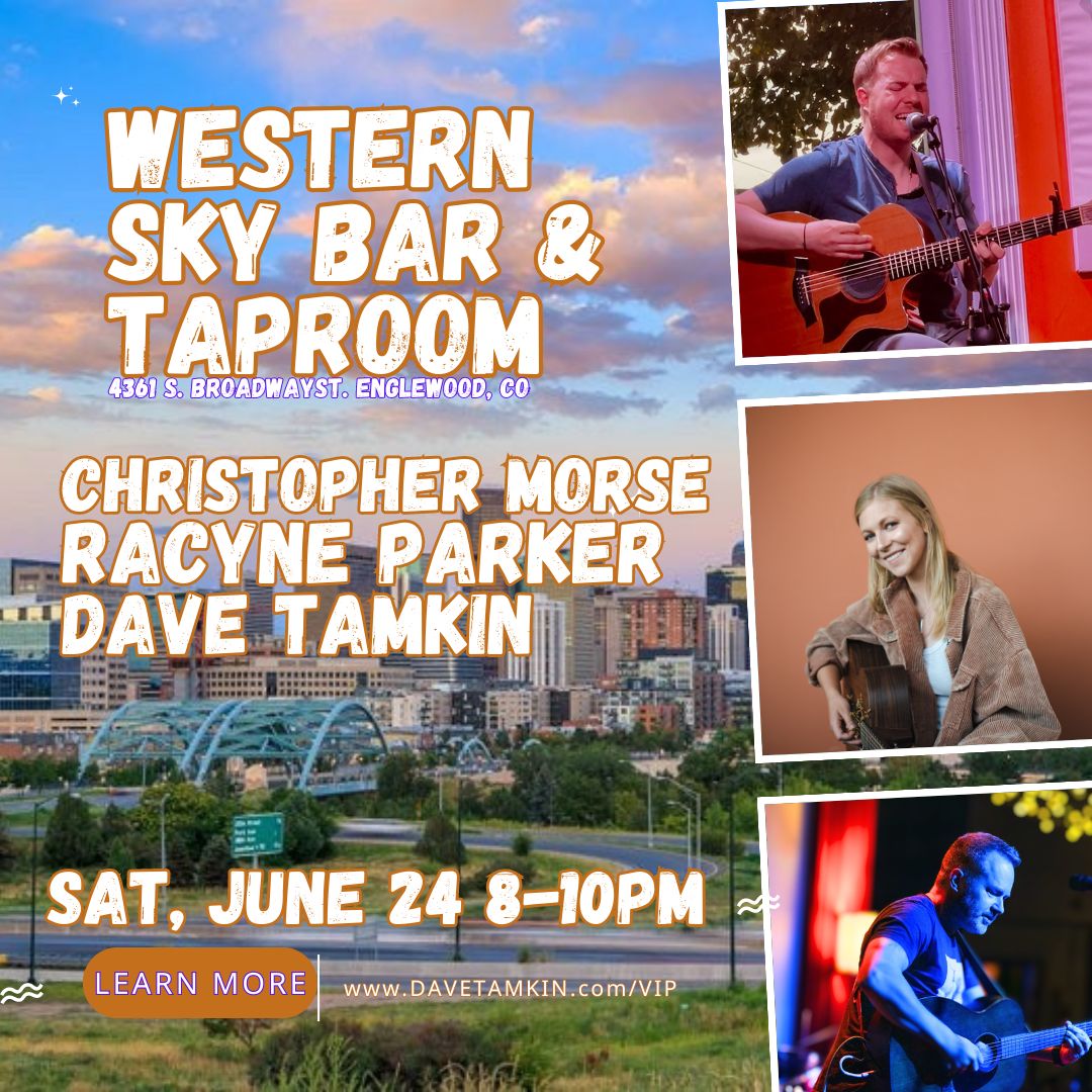 Dave Tamkin, Christopher Morse, and Racyne Parker at the Western Sky Bar and Taproom, Englewood, Colorado, United States