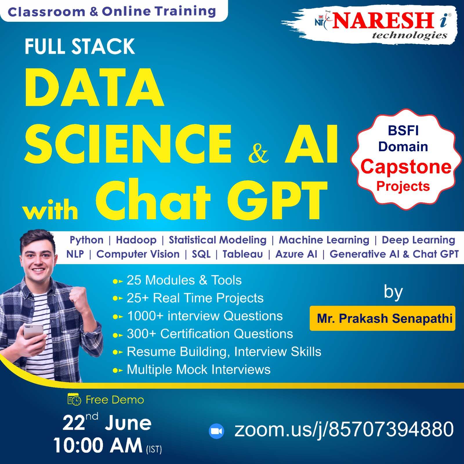 Free Demo On Full Stack Data Science & AI with Chat GPT - NareshIT, Online Event