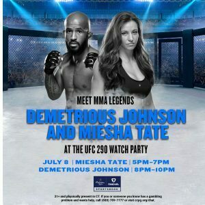 Meet Miesha Tate and Demetrious Johnson at Mohegan Sun FanDuel Sportsbook on Saturday, July 8th, Montville, Connecticut, United States