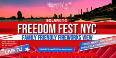 Freedom Fest at Solar One NYC Live view of the Macys Fireworks