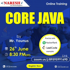 Free Demo On Core Java by Mr. Younus - NareshIT
