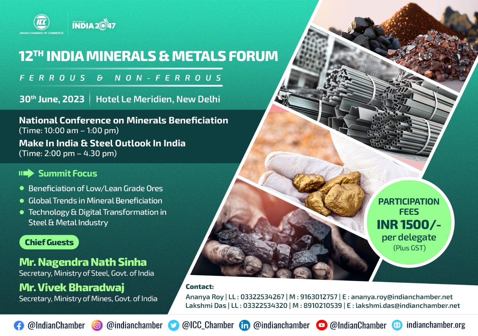 12th India Minerals & Metals Forum, New Delhi, Delhi, India