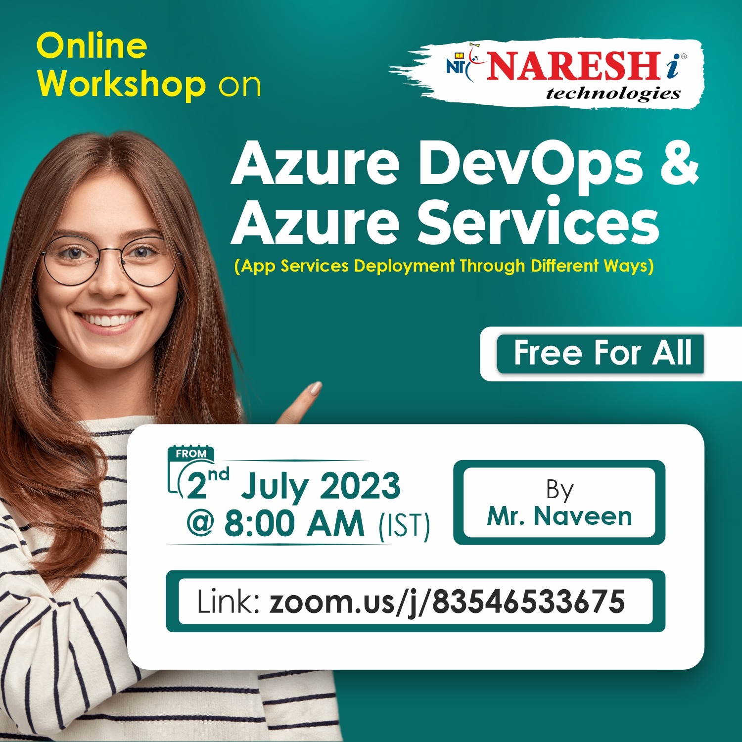 Free Online Workshop On Azure DevOps & Azure Services in NareshIT, Online Event