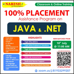 100% Placement Assistance Program On Java Developer & Dot Net - 8179191999