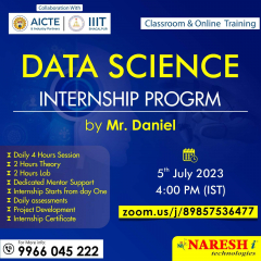 Attend Data Science Internship Program by Mr. Daniel - NareshIT