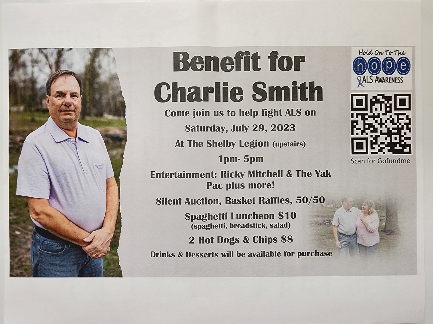 Benefit for Charlie Smith *Join us to help fight ALS on Saturday, July 29, 2023, Shelby, Ohio, United States