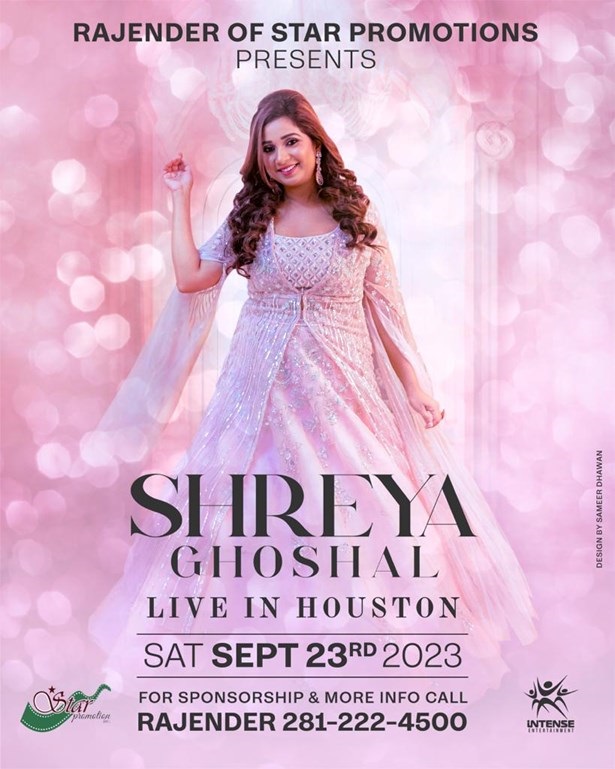 Shreya Ghoshal Live Concert in Houston 2023, Houston, Texas, United States