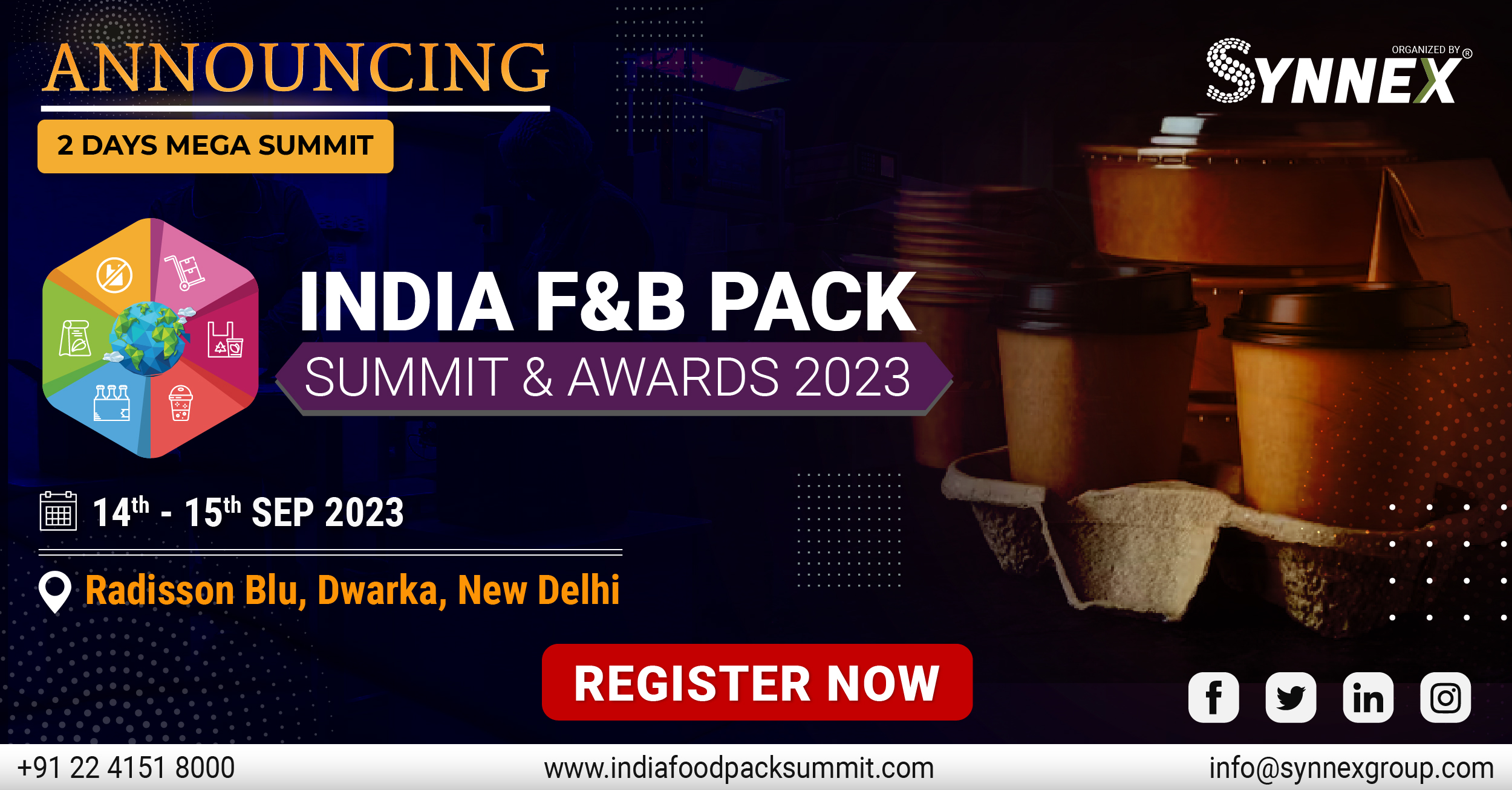 India F&B Pack Summit & Awards 2023, New Delhi, Delhi, India
