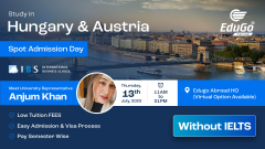 Study in Hungary and Austria - Spot Admission Day | Edugo Abroad