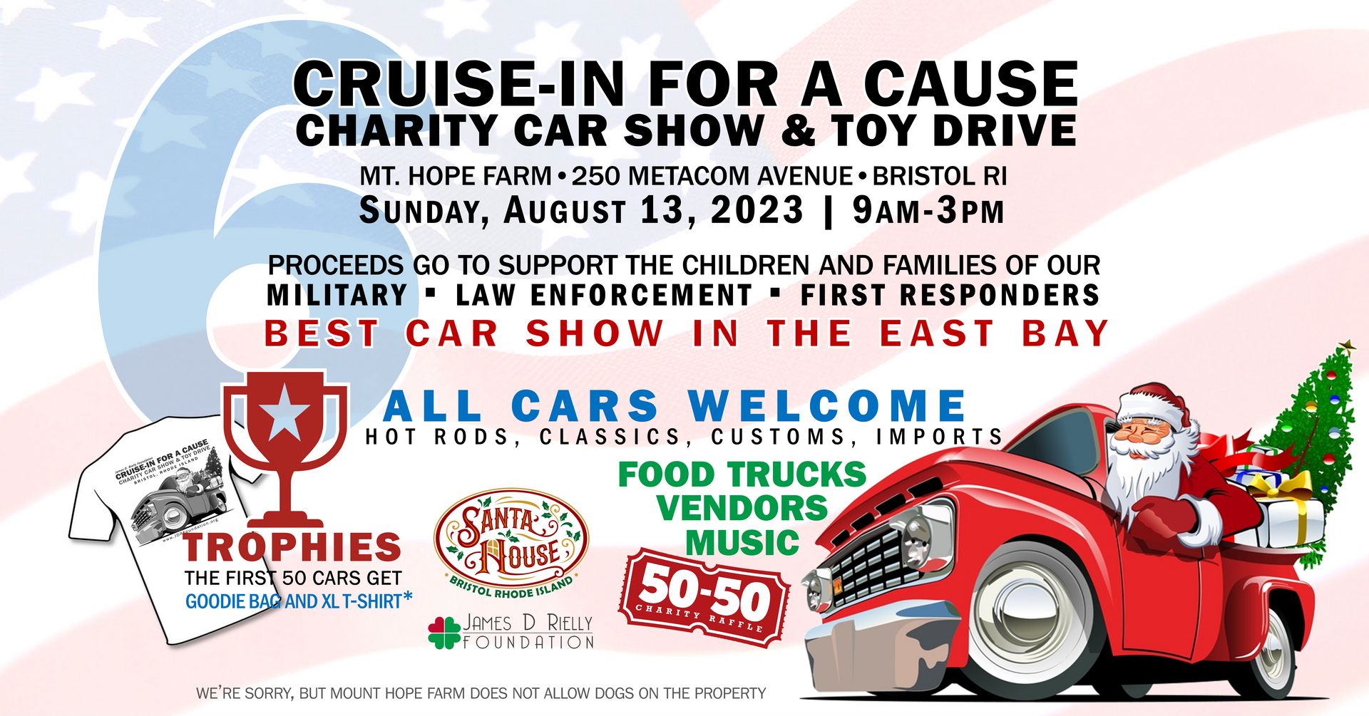 Cruise-in for a Cause 6 – Charity Car Show and Toy Drive, Bristol, Rhode Island, United States