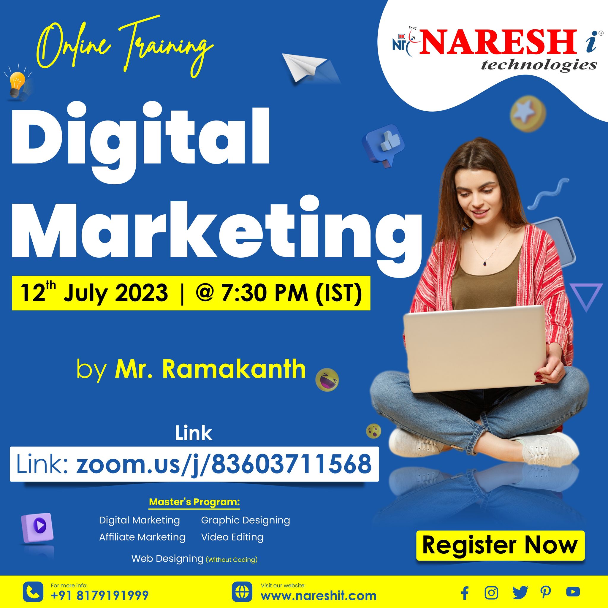 Advance Digital Marketing Online Training - Naresh IT, Online Event