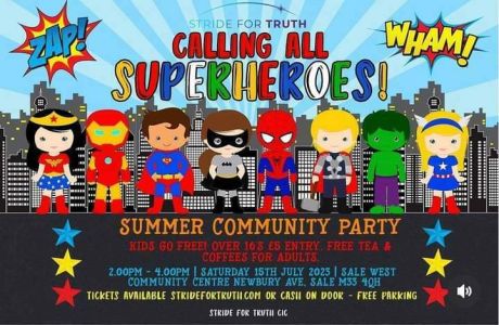 SUMMER SUPER HEROES THEMED COMMUNITY PARTY FANCY DRESS!, Sale, Greater Manchester, United Kingdom