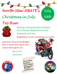 North Star ABATE's Christmas in July Toy Run