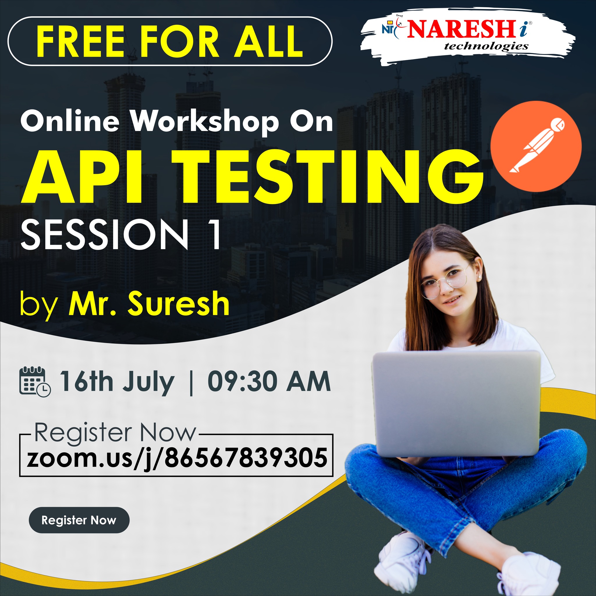 Attend Free Online Workshop On API Testing (SESSION-1) - NareshIT, Online Event