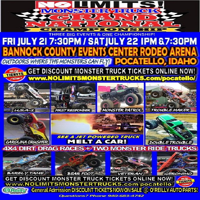 Join The Roaring Excitement At The Monster Truck Rally In Pocatello!, Pocatello, Idaho,Idaho,United States