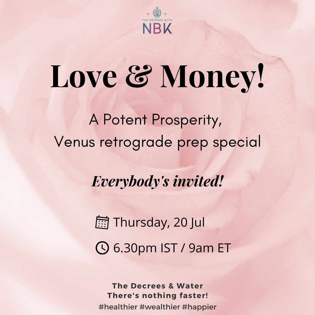 Potent Prosperity & Venus retrograde Special call with Nidhu B Kapoor, Online Event