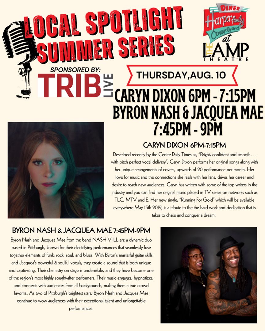 FREE MUSIC EVENT: Local Spotlight Summer Series Feat. Caryn Dixon and Byron Nash and Jacquea Mae, Irwin, Pennsylvania, United States