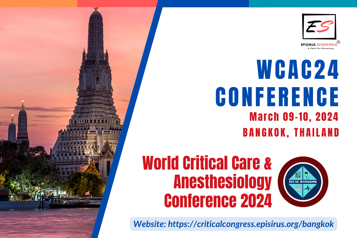 World Critical Care & Anesthesiology Conference 2024, Thailand, Phetchaburi, Thailand