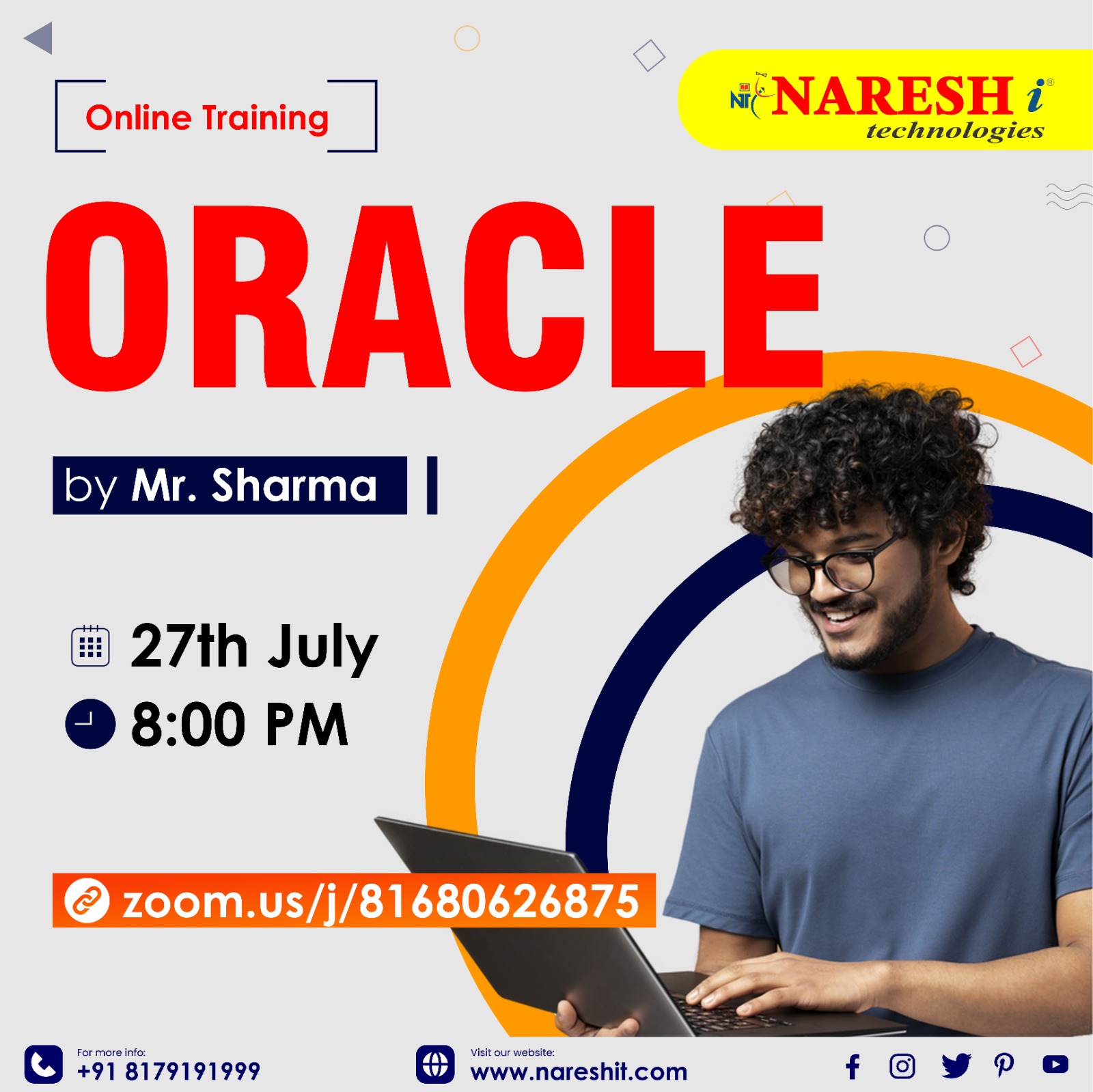 Free Demo On Oracle by Mr.Sharma @NareshIT, Online Event