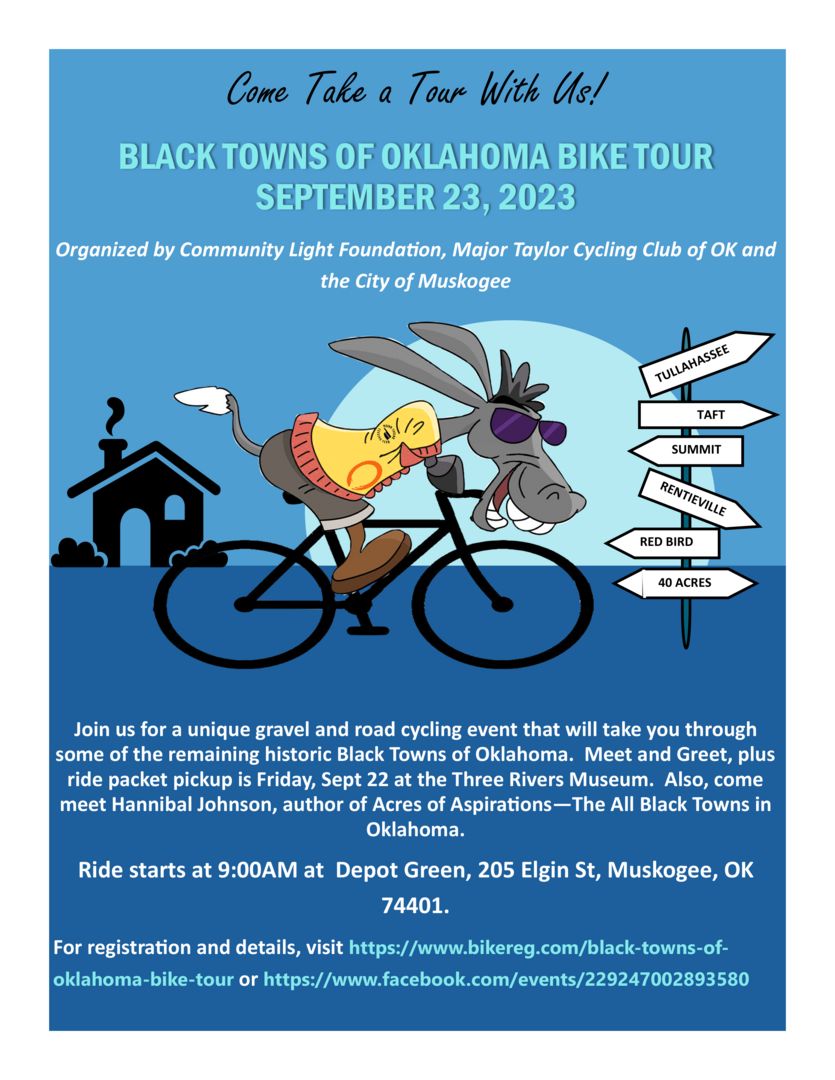 Black Towns of Oklahoma Bike Tour, Muskogee, Oklahoma, United States