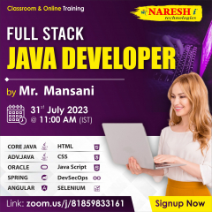 Free Demo On Full Stack Java Developer in NareshIT