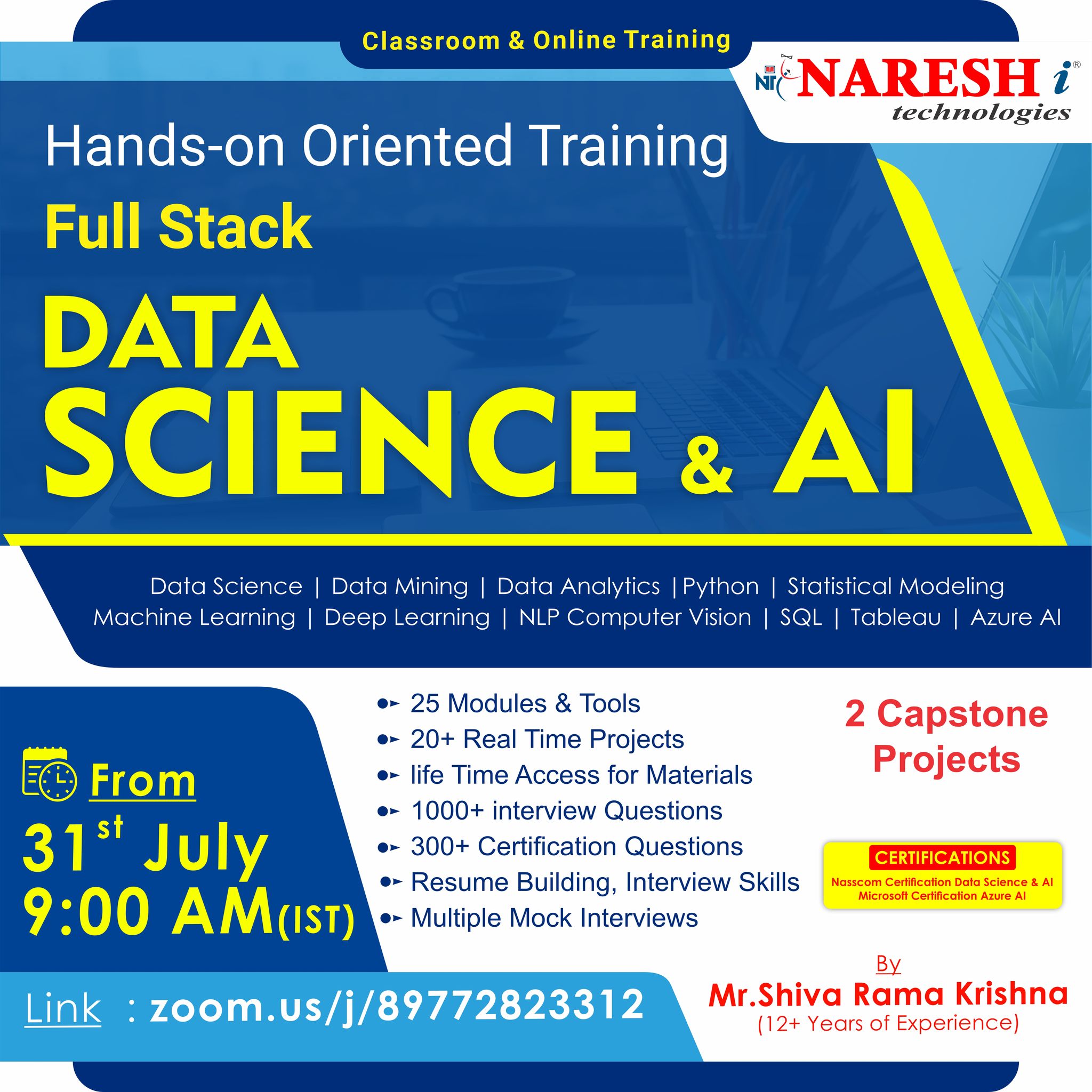 Free Demo On Full Stack Data Science & AI in NareshIT, Online Event