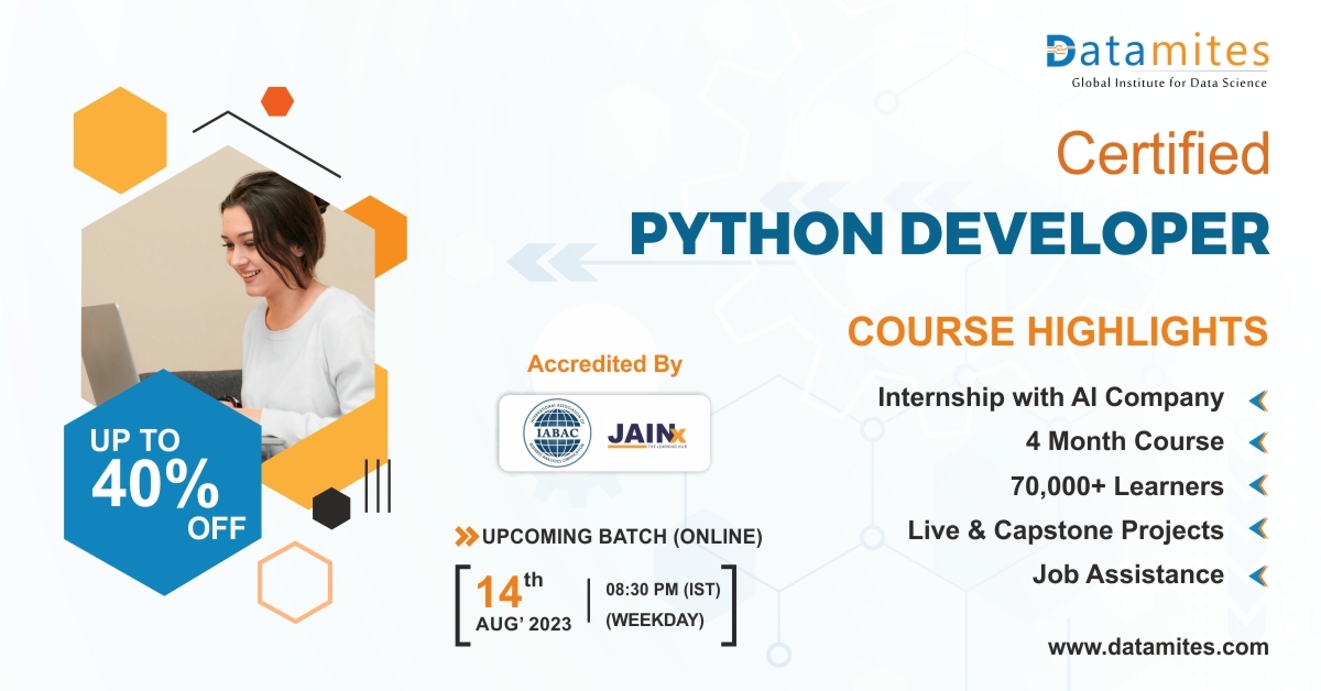 Certified Python Developer Course In Bangalore, Online Event