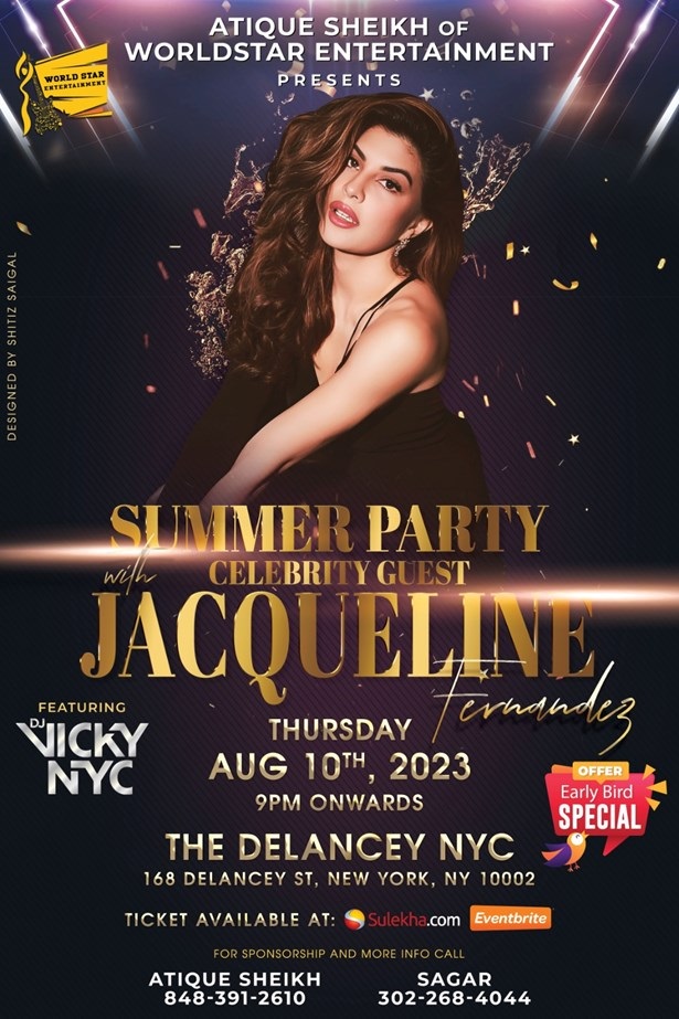 NYC: Summer Party With Jacqueline Fernandez, New York, United States