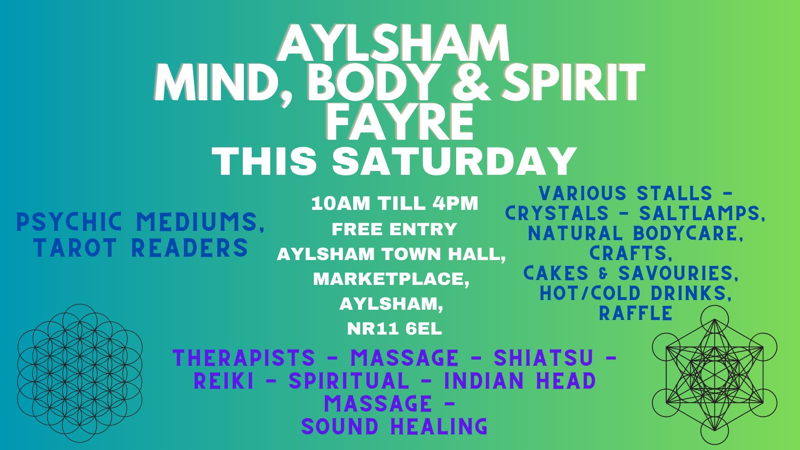 Aylsham Mind, Body and Spirit Fayre, Norwich, England, United Kingdom