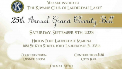 25th Annual Grand Charity Ball, Saturday September 9, 2023, 1881 SE 17th Street, Fort Lauderdale, FL