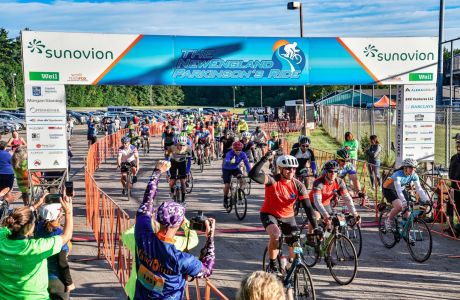 The New England Parkinson's Ride benefiting Parkinson's disease research, Old Orchard Beach, Maine, United States
