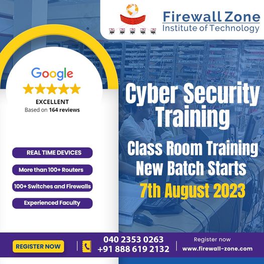 Our Cyber Security Training In Hyderabad at Firewall Zone is the Complete Security Framework of Information Security., Online Event