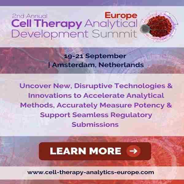 2nd Cell Therapy Analytical Development Summit Europe, Lijnden, Noord-Holland, Netherlands