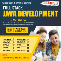 Free Demo On Full Stack Java Developer by Mr. Kishan - NareshIT