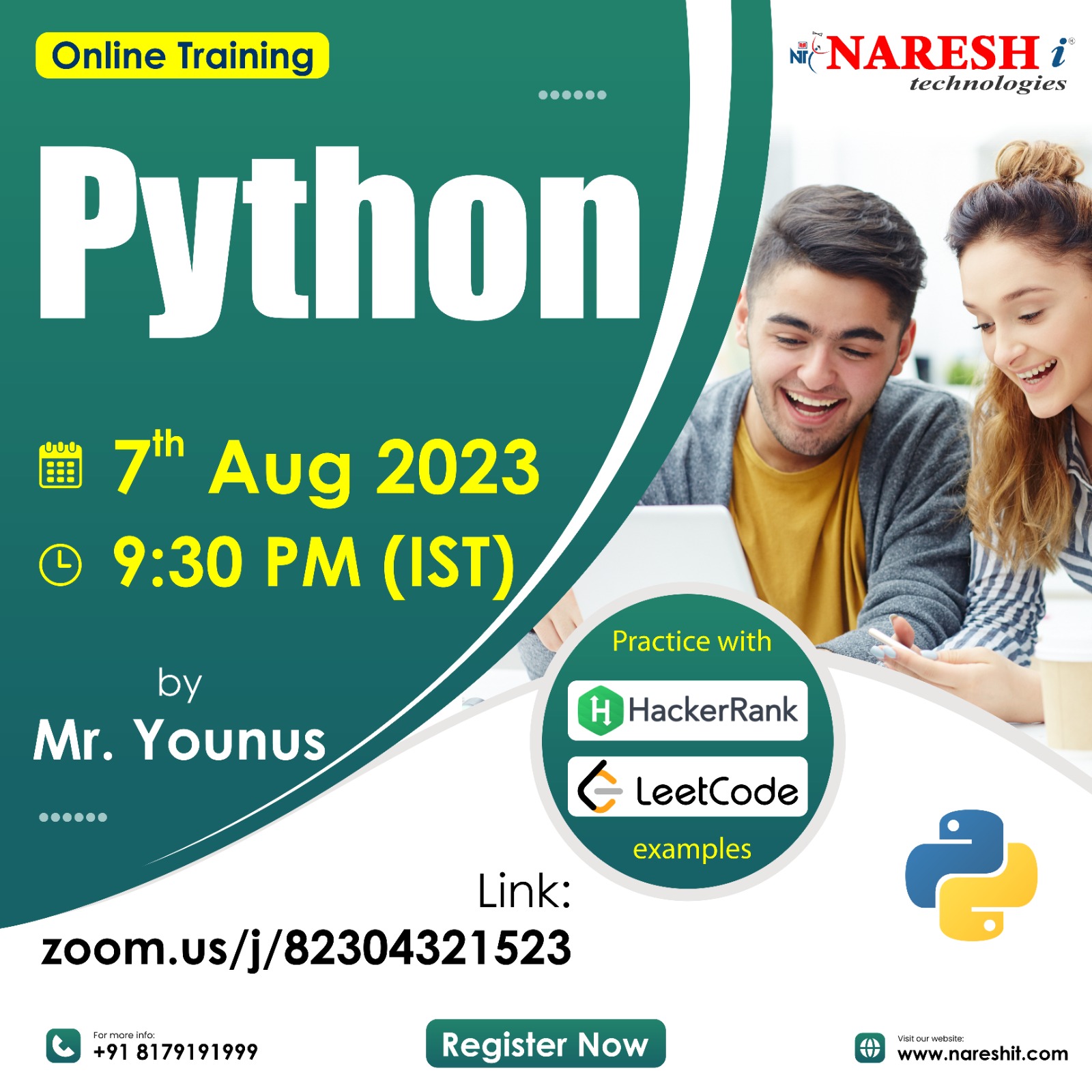 Online Free Demo On Python (LeetCode & HeakerRank) - NareshIT, Online Event