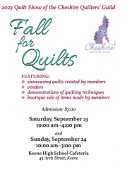Cheshire Quilters' Guild "Fall for Quilts" Quilt Show