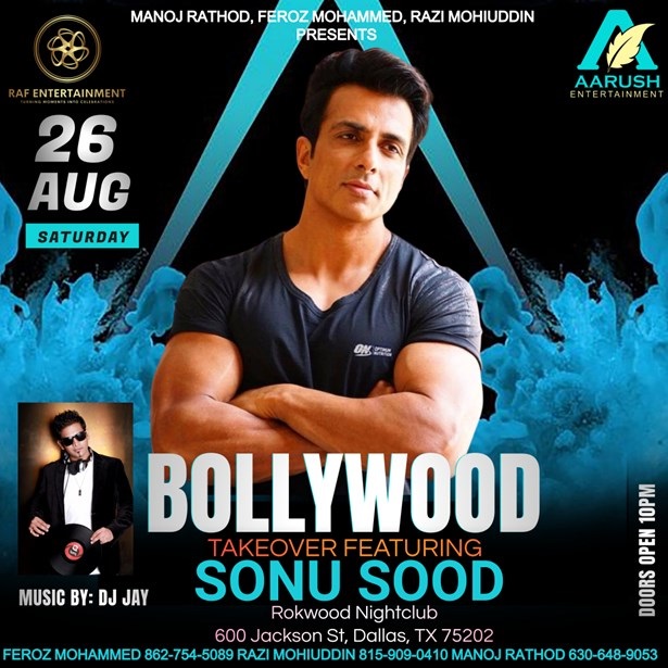 Bollywood Takeover with Sonu Sood & DJ Jay, Dallas, Texas, United States