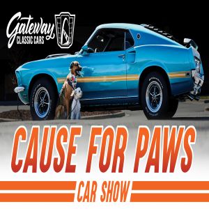 Cause for Paws at Caffeine and Chrome, Gateway Classic Cars of Chicago, Crete, Illinois, United States