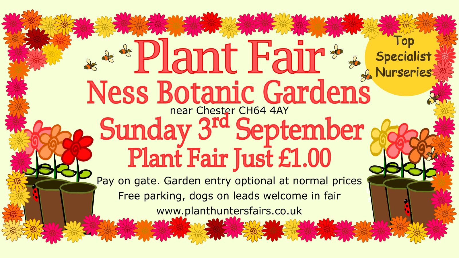 Plant Hunters' Fair at Ness Botanic Garden on Sunday 3rd September, Ness, England, United Kingdom