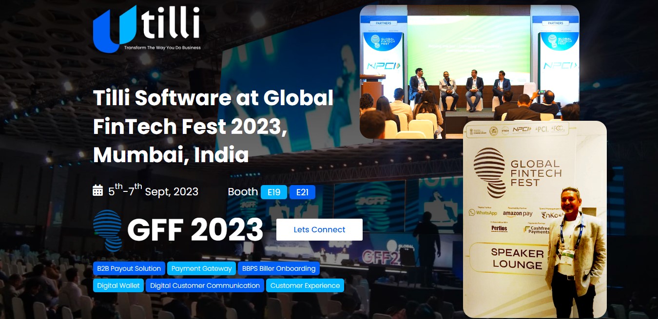 Tilli Software Attending the Global FinTech Fest 2023 in Mumbai, Mumbai, Maharashtra, India