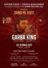 Dandiya 2023 With Garba King Kirtidan Gadhvi In New Jersey
