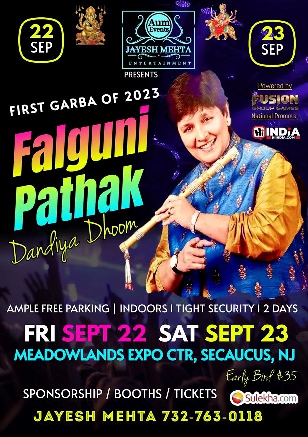 Falguni Pathak Dandiya Dhoom 2023 - New Jersey, Secaucus, New Jersey, United States