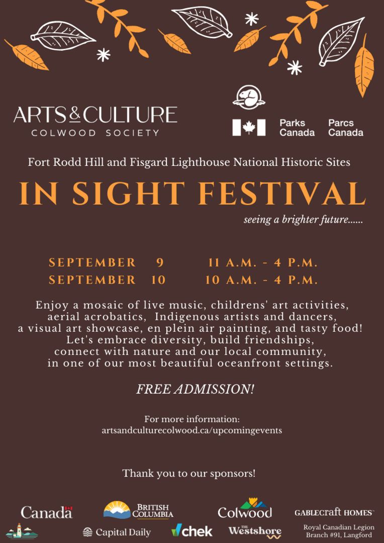 In Sight Festival! September 9 and 10 at Fort Rodd Hill and Fisgard Lighthouse NHS!, Victoria, British Columbia, Canada