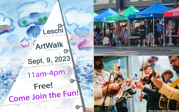 Leschi ArtWalk Sept 9 - 11am-4pm: Free - 102 Lakeside Ave - Artists, Writers, Musicians, Family Fun, Seattle, Washington, United States