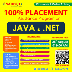 100% Placement Assistance Program On Java Developer- NareshIT